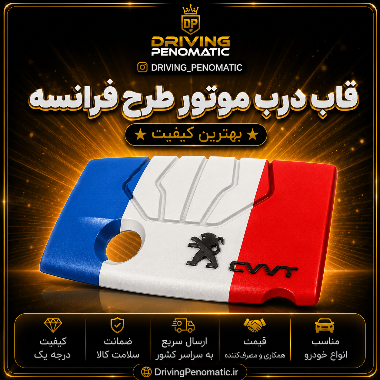 قاب در موتور سایز بزرگ TU5 رنگ فرانسه
